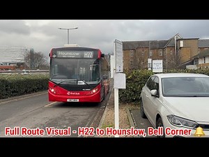 Full Route Visual | London Bus Route H22 - Isleworth, WMH to Hounslow, Bell Cnr | (DLE30338) YX68UWA