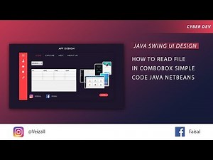 How To Read File In Combobox Simple Code Java Netbeans