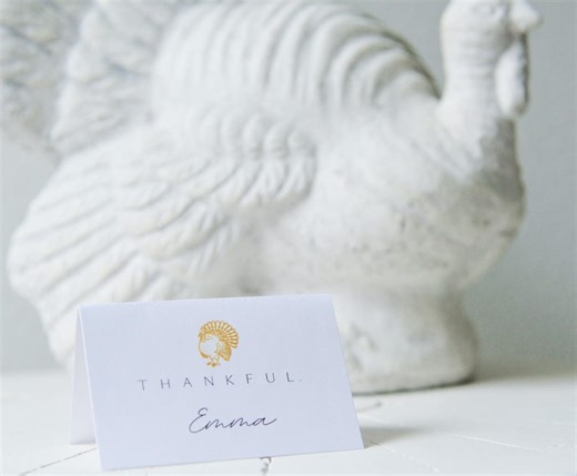 THANKSGIVING Place Cards / Food Labels: Customizable, Printable, Digital Download, Canva - Etsy UK