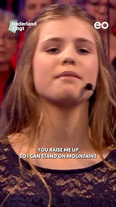 Kippenvel! 😍 Laat je raken door één van de populairste Nederland Zingt liederen. Deze prachtige uitvoering van 'You Raise Me Up' wordt door Sterre van Boxtel gezongen samen met het Regionaal Projectkoor Enkhuizen. 🎵 ❤️🎤 Beluister hier de playlist en zing mee met in totaal 60 prachtige liederen! https://www.youtube.com/playlist?list=PLOR6Y01KabuuFljlpAeOBiDzGjbZlsZ0e | Nederland Zingt (EO)