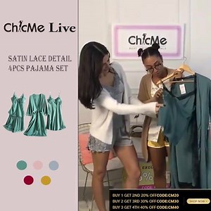 13K views · 131 reactions | Don't forget to use exclusive live code（✨CMLIVE✨） for 15% OFF SITEWIDE + a secret present⁠ Let' replay the last pajama party LIVE⁠! Price: US$48.99 Shop: https://bit.ly/2QwLpwx | Chic Me | Facebook