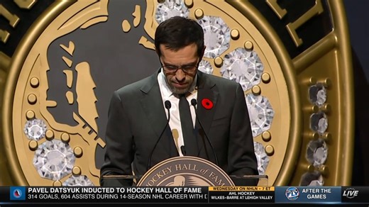 Hear from the Magic Man himself, Pavel Datsyuk, upon his induction into the Hockey Hall of Fame. 🫡 | NHL