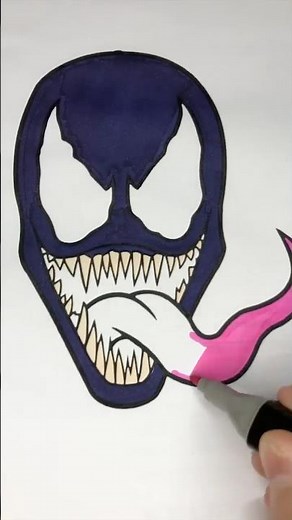 Venom Coloring Page - How to Draw Venom