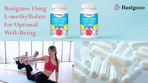 L Methylfolate 15mg (5-MTHF) - Active Folic Acid with B6 and B12 - Vegan, Gluten-Free, Dairy-Free (1 Pack)