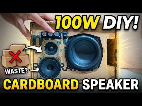 Don't Throw Away Cardboard! Make a 100W Bluetooth Speaker
