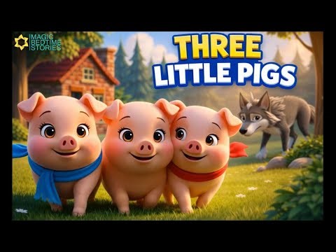 The Three Little Pigs | Animated bedtime Story for Kids 🐺| Childrens book| Bedtime Story