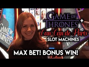 Game of Thrones Slot Machine Max Bet Bonus Win!! Can Can Slot Machine BIG Line Hit!!!
