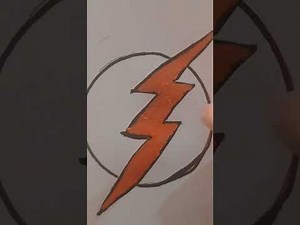 Drawing of flash symbol (I changed up the colors for fun) it might be my worst one yet