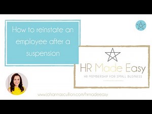 How to reinstate an employee after a suspension (free HR template)