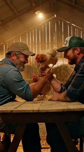 Chicken INTERRUPTS Arm Wrestle! 🐔😂