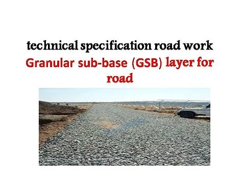 Technical specification road work Granular sub-base (GSB) layer for road