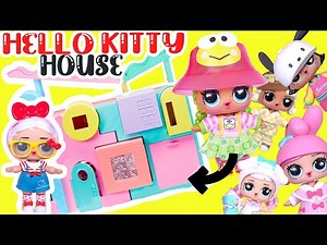 LOL Surprise Hello Kitty Dolls Decorate House for Move in Party with Friends! Pretend Play