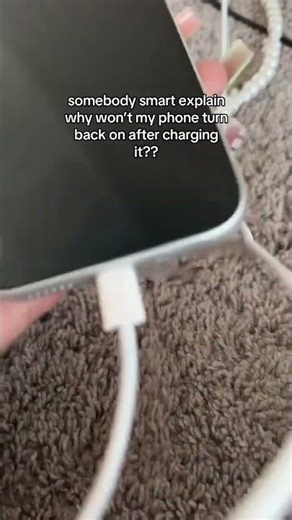 somebody smart explain why won’t my phone turn back on after charging it??