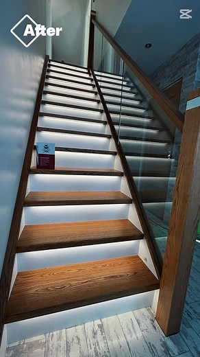 7.7K views · 34 reactions | before vs after  #oak #oakstairs #stairs #cladding #renovation #project #design | Britannia Floors & Stairs | Facebook