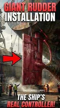 How Giant ships rudder is installed??#facts #shorts