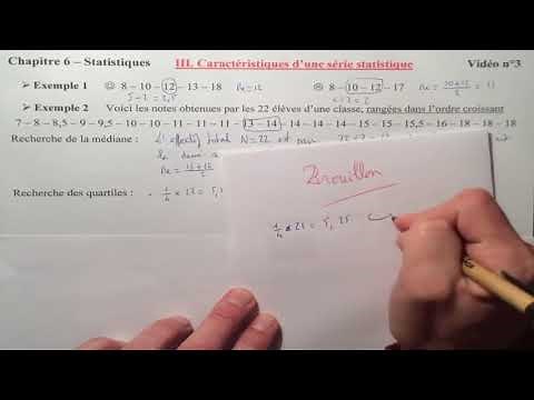 Statistiques Vidéo 3 - Médiane, quartiles