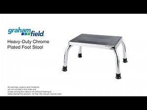 Graham-Field™ Heavy-Duty Chrome Plated Steel Foot Stool
