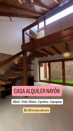 ALMA LUXURY PROPIEDADES on Instagram: "La casa en arriendo (USD 1.150, incluida alícuota) tiene 156 m² de área cubierta y 52,22 m² de área abierta 2 parqueaderos 1 bodega En el primer piso ofrece sala y comedor con salida a jardines, cocina independiente equipada, área de máquinas y un dormitorio con baño completo En el segundo piso tiene un amplio máster con hidromasaje y terraza, dos dormitorios adicionales (uno con baño), sala de estar y altillo. Está equipada con alarma, lámparas y cortinas,
