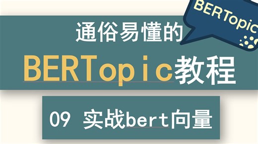 09 通俗易懂的BERTopic系列教程—词嵌入：实战BERT模型生成向量