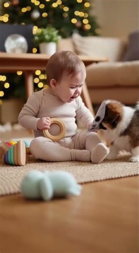 🍼 Baby Scolds Masked Puppy! 🐶😂 #FunnyPets #BabyReaction #PuppyMask #CuteBabyVideo #ViralShorts