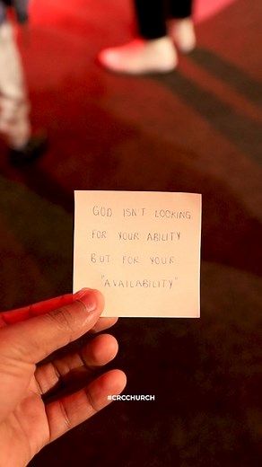 "God isn't looking for your ability... but your AVAILABILITY." Pastor @atboshoff He’s not waiting on your strength, just your surrender. 🔥 | CRC Church