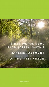 1K views · 163 reactions | Did you know there are four accounts of the First Vision by Joseph Smith (or that were recorded under his direction)? These words come from the earliest account, recorded jn the summer of 1832. It is the only account to include Joseph’s own handwriting. What do you feel when you hear the words of the First Vision? #ldsdaily #ldshistory #firstvision #hearhim #churchofjesuschristoflatterdaysaints | LDS Daily | Facebook