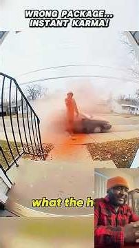 TRY NOT TO LAUGH/ porch pirate Gets instant karma #laugh #funny #viral #lol #trending #youtubeshorts