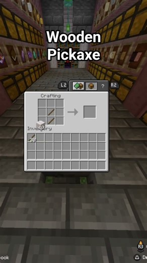 How to CRAFT WOODEN PICKAXE! 🛠️ Crafting Burst #1 #Minecraft #Shortsf0ab4215e214