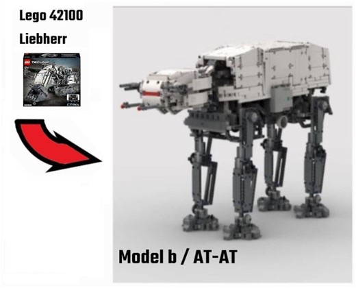 LEGO MOC-134165 42100 b-model - ATAT (Technic > Star Wars 2023)