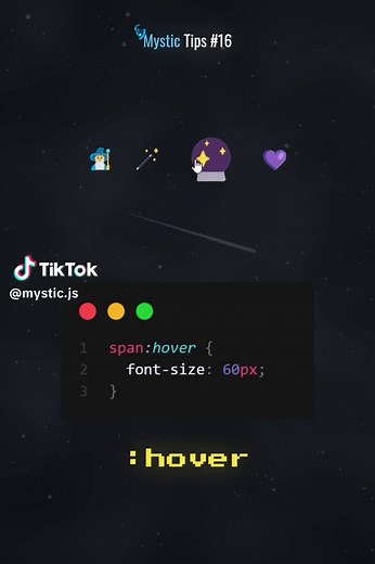 Mystic Tips #16: CSS pseudo classes in 25 seconds 📌🧙🏻‍♂️ #html #htmlcss #programming #coding #htmlhack #csshacks #codinghacks #viral #fyp #pseudoclases #csstutorial