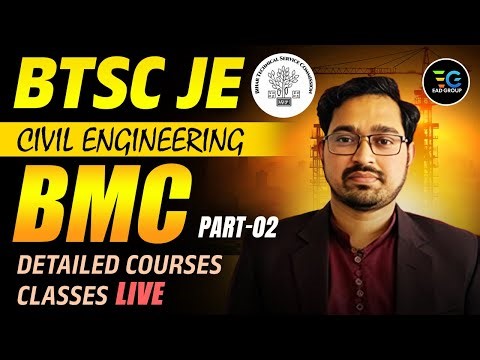 Lec 02 | BMC Detailed Courses Classes Live, Civil Engineering by Pradeep Sir