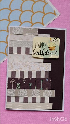 Birthday Card Tutorial DIY Handmade Greeting Card Idea Last Minute Birthday Card Happy Birthday Reel