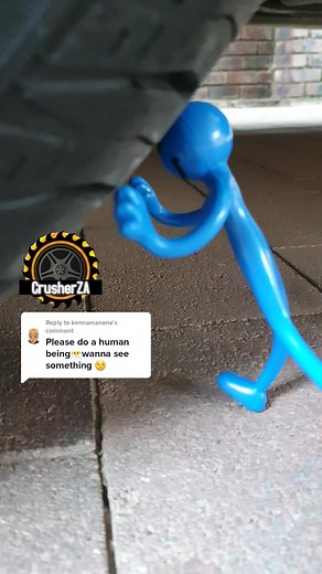 Replying to @kennamanana #satisfying #oddlysatisfying #carvsthings #crusherza #viral #asmr #xyzbca #tiktok #fyp #foryou #foryoupage #fypシ #fup #fupシ #car #vs #stickman #human #being #something #toy #blue #bend #stretch #rubber #joke #dametucosita #push #dance #fake