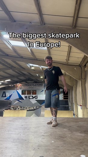 The biggest skatepark in europe #skateboarding #fyp #skatepark