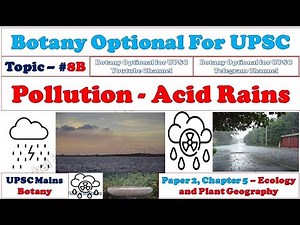 Acid Rain - Mechanism II Cause II Effects II Formula II Prevention II Solution II Pollution II Gas Video Lecture | Botany Optional for UPSC