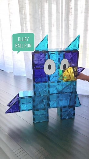 Bluey Ball Run with Magnatiles - STEM Fun for Kids