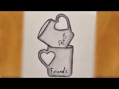 رسم سهل | رسم كوب best frind بطريقة سهلة وبسيطة
