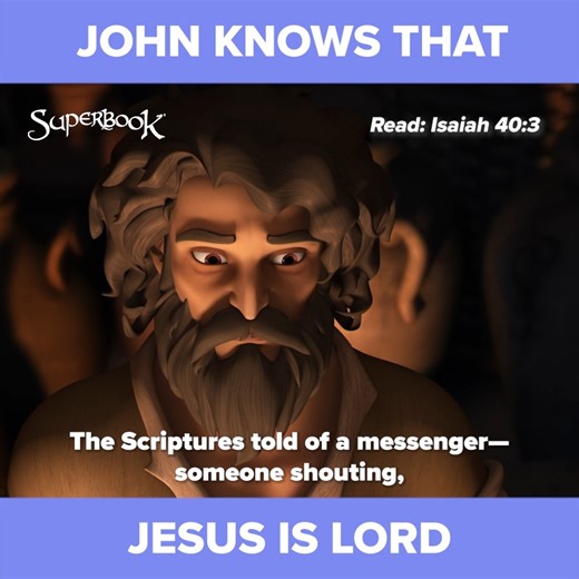 John the Baptist answered God's call to spread His Word that His Son, Jesus, would come to save us from our sins. 🙏🏽 . . . . . SUPERBOOK Bringing Bible Stories and Jesus' love to kids everywhere Series App Academy Outreach | Superbook