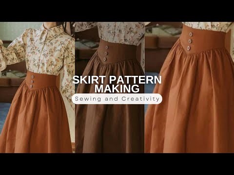 Skirt Pattern Making Tutorial: Sewing and Creativity🎉💕