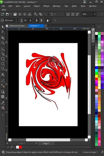 Smooth tool use in Coreldraw | Coreldraw Tutorial for more #shorts #viral