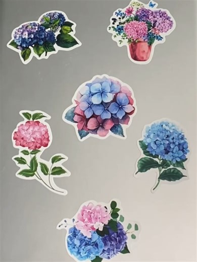 Level up your decor with hydrangea stickers—perfect for anyone who adores dreamy spring blooms! 🌿#HydrangeaVibes #VibeUpgrade #cutesticker