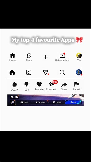 My top 4 favourite apps ❤️💯😘🫰🏻#newsong #ststus #lyricevideo #shirts #treanding