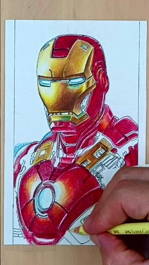 DRAW Ironman with Pencil Color Art NOW! #drawing #art #ironman #sketch #comics