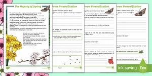 Spring Personification Worksheets
