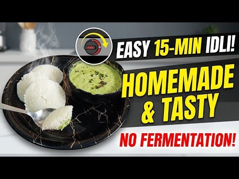 15-Minute Breakfast: Super Soft Instant Idlis & Quick Green Chutney | The Secret to Perfect #idli