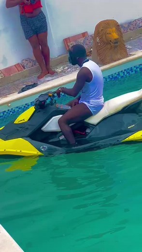 Jet Ski Fun in a Home Pool Setting
