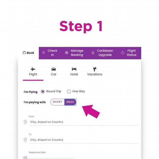212 reactions · 27 shares | Redeeming your miles with us is EASY! Visit: https://caribbean-airlines.com/#/plan-your-trip/book-a-flight and select the "MILES" button. You'll then be prompted to log in to your Miles account. Next, simply search for your flight and book using your miles #iflycaribbean #thecaribbeanidentity | Caribbean Airlines | Facebook