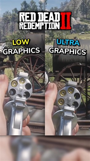 RDR2 Calloway's Revolver | Low VS Ultra #rdr2 #shorts #gaming #graphics #reddeadredemption2