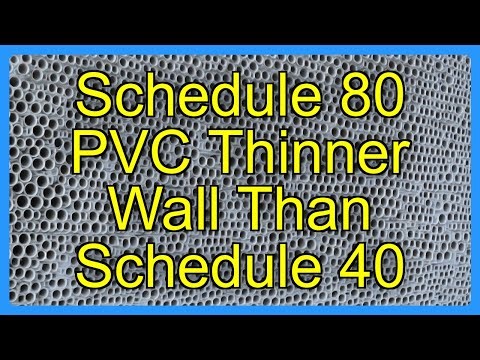 Schedule 80 PVC Thinner Wall Than Schedule 40