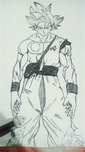 Goku 👿😈#art #art #animeeart #animedrawing #drawingandassemblingdemonslayer